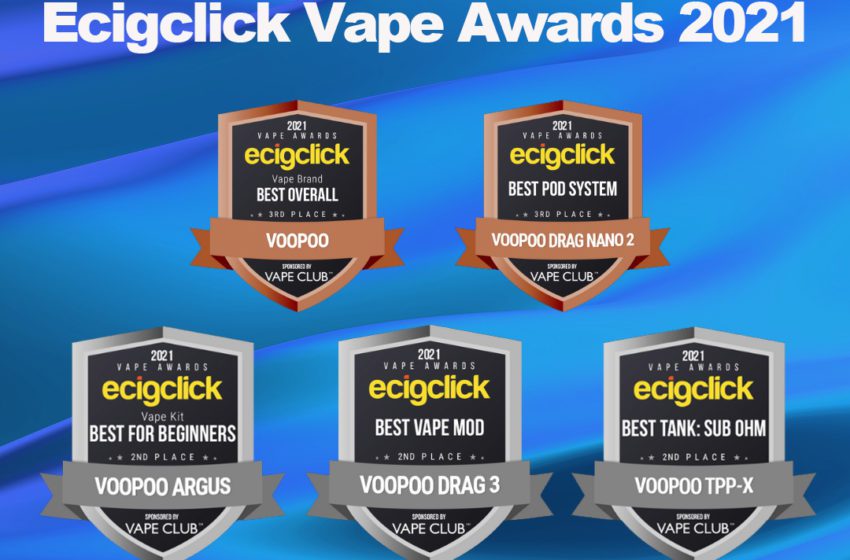  VOOPOO Lands Five Wins at Annual Ecigclick Awards
