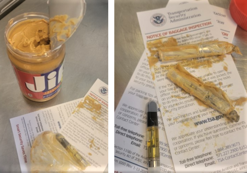  TSA Agents Find THC Vapes Hidden in Peanut Butter